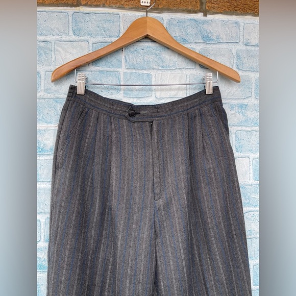 THE VINTAGE TWIN NYC Striped Trousers size 14 - Picture 4 of 12